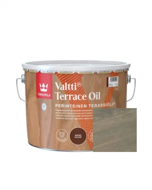 Tikkurila Valtti Terrace graues Öl für Holzterrassen und Gartenmöbel