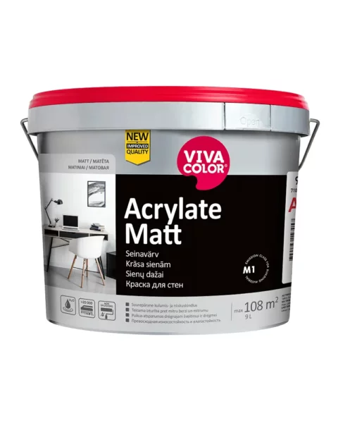 ViVivacolor Acrylate Matt kulutusta kestävä seinämaali