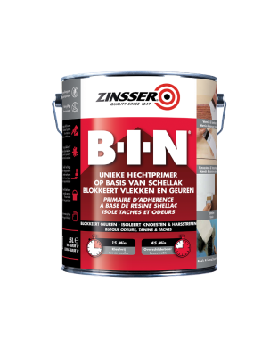 ZINSSER® B-I-N Super Isoliergrund | Grundierung auf Schellackbasis | Blockiert Flecken & Gerüche in 45 Min