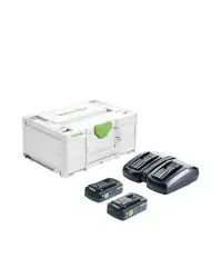 Festool akumulatoru komplekts ar lādētāju SYS 18V 2x4,0/TCL 6 DUO