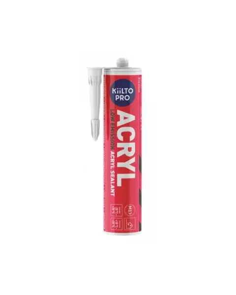 Kiilto Pro Acryl Sealant, M1 Low-Emission, Paintable, Non-Yellowing