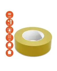 KRASO PE Yellow izturīga auduma līmlente raupjām virsmām, īslaicīga UV aizsardzība