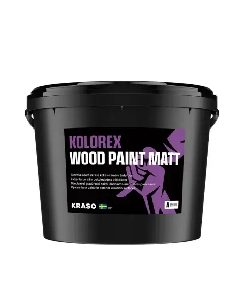 KRASO KOLOREX WOOD PAINT MATT matēta, sedzoša lazūras krāsa koka virsmām ārdarbos
