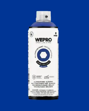 Uniwersalna farba w sprayu MTN WEPRO | Niebieski aksamit RAL 5002 | Szybkoschnąca, długotrwała farba