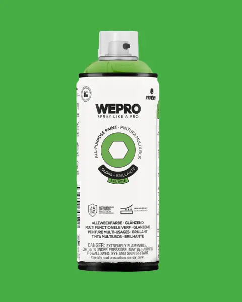 MTN WEPRO Peinture Spray Universelle | Vert Fiona RAL 6018 | Séchage rapide, couleur longue durée