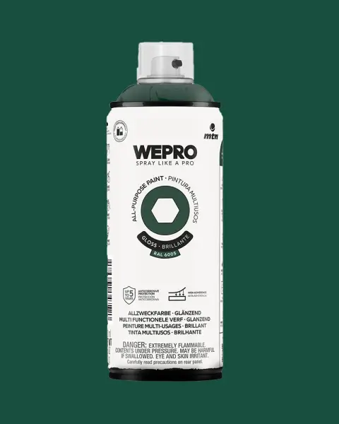 MTN WEPRO Peinture universelle en aérosol - Vert Hobbit RAL 6005 - Séchage rapide, longue durée de vie