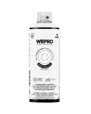 Uniwersalna farba w sprayu MTN WEPRO | Igloo White RAL 9016 | Szybkoschnąca, długotrwała farba