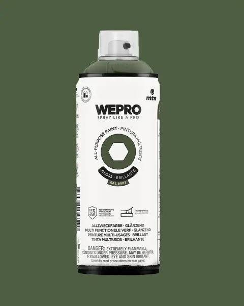 MTN WEPRO Peinture Spray Universelle | Vert Rugby RAL 6003 | Peinture à séchage rapide, longue durée de vie