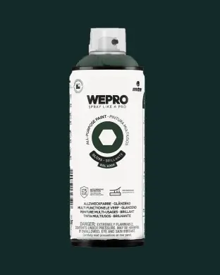Uniwersalna farba w sprayu MTN WEPRO | Viking Green RAL 6009 | Szybkoschnąca, długotrwała farba